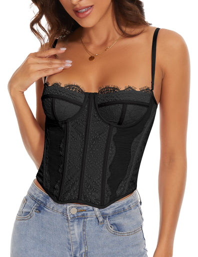 Summer Mesh Sexy Bustier Tops for Women